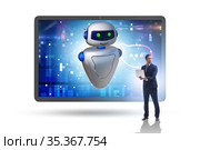 Concept of chat bot in modern business communication. Стоковое фото, фотограф Elnur / Фотобанк Лори