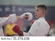 Соревнования по карате (2021 год). Редакционное фото, фотограф Дмитрий Неумоин / Фотобанк Лори