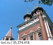 Храм Ризоположения на Донской. Донская улица, 20. Донской район. Город Москва (2011 год). Стоковое фото, фотограф lana1501 / Фотобанк Лори