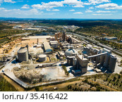 View from height at the cement plant. City Bunol. Стоковое фото, фотограф Яков Филимонов / Фотобанк Лори