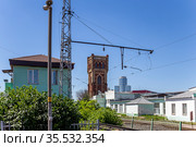 Belorussky railway station-- is one of the nine main railway stations in Moscow, Russia. It was opened in 1870 and rebuilt in its current form in 1907-1912 (2015 год). Редакционное фото, фотограф Владимир Журавлев / Фотобанк Лори