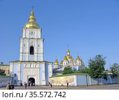 Колокольня Михайловского Златоверхого монастыря. Киев, Украина (2009 год). Редакционное фото, фотограф Ирина Борсученко / Фотобанк Лори