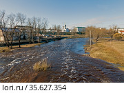 Псков. Река Пскова. (2021 год). Стоковое фото, фотограф Валентина Качалова / Фотобанк Лори