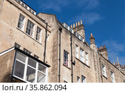 Street view of Bath, Somerset. Old houses (2017 год). Стоковое фото, фотограф EugeneSergeev / Фотобанк Лори