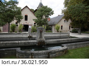 Шомон-сюр-Луар (Chateau de Chaumont-sur-Loire), Франция. Фонтаны в парке (2017 год). Стоковое фото, фотограф Rokhin Valery / Фотобанк Лори