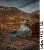 Argun Canyon in Chechnya mountains. Стоковое фото, фотограф Julia Shepeleva / Фотобанк Лори