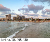City beach in Ashkelon on the Mediterranean Sea (2021 год). Стоковое фото, фотограф Irina Opachevsky / Фотобанк Лори
