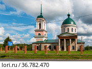Церковь Уверения Фомы в Воскресении Христовом. Деревня Зайцево, Новгородская область (2021 год). Стоковое фото, фотограф Александр Щепин / Фотобанк Лори