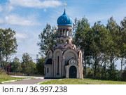 Россия, Московская область, Можайский городской округ, деревня Ельня, Покровская церковь (2021 год). Редакционное фото, фотограф glokaya_kuzdra / Фотобанк Лори