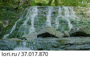 Кавказские горы. Река Дикарка и Змеевские водопады. Caucasus Mountains. Dikarka River and the Zmeykovsky waterfalls. Стоковое видео, видеограф Евгений Романов / Фотобанк Лори