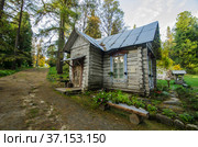 Здание сторожки и аллея в Ботаническом саду. Соловки (2020 год). Стоковое фото, фотограф Яковлев Сергей / Фотобанк Лори