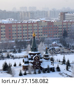 Храм Всех Святых Омской и Таврической епархии, г. Омск (2022 год). Стоковое фото, фотограф Николай Новиков / Фотобанк Лори