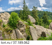 The rock complex of Tustan in Ukraine (2021 год). Стоковое фото, фотограф Sergii Zarev / Фотобанк Лори
