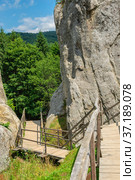 The rock complex of Tustan in Ukraine (2021 год). Стоковое фото, фотограф Sergii Zarev / Фотобанк Лори