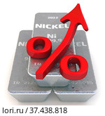 The rise in the value of nickel. Стоковая иллюстрация, иллюстратор WalDeMarus / Фотобанк Лори