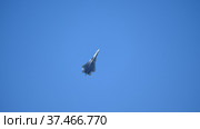 Moscow Russia Zhukovsky Airfield 31 August 2019: Demonstration of the latest Russian SU-57 fighterof the international aerospace salon MAKS-2019. Стоковое фото, фотограф Фотограф / Фотобанк Лори
