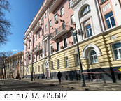 Доходный дом А.Д. Сидамон-Эристова, улица Малая Бронная, 31/13. 1912 год постройки. Россия, Москва (2021 год). Стоковое фото, фотограф Овчинникова Ирина / Фотобанк Лори