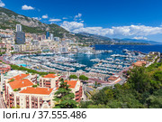 Monte Carlo, Monaco. Coastal view (2018 год). Стоковое фото, фотограф EugeneSergeev / Фотобанк Лори
