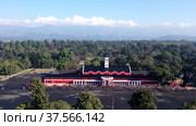 Aerial Hyperlapse Time Lapse, Drone View of Indian Military Academy IMA Dehradun India (2022 год). Редакционное видео, видеограф Devendra Rawat / Фотобанк Лори