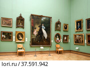 State Tretyakov Gallery, art gallery in Moscow, Russia. Hall of artist Bryullov Karl (2022 год). Редакционное фото, фотограф Валерия Попова / Фотобанк Лори