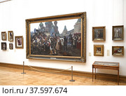 State Tretyakov Gallery, art gallery in Moscow, Russia. Hall of artist Surikov Vasily and picture Morning of Streltsy Execution (2022 год). Редакционное фото, фотограф Валерия Попова / Фотобанк Лори