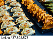 Empanada - popular dish on the Iberian Peninsula and in Latin America. Стоковое фото, фотограф Яков Филимонов / Фотобанк Лори