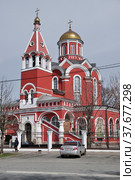 Храм Благовещения Пресвятой Богородицы в Петровском парке (1844). Москва, Красноармейская улица, дом 2 (2022 год). Редакционное фото, фотограф Илюхина Наталья / Фотобанк Лори