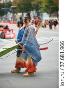 The Prince Konoe Tadahiro retinue at the Jidai Festival. Kyoto. Japan (2007 год). Редакционное фото, фотограф Сергей Пристяжнюк (Serg Zastavkin) / Фотобанк Лори