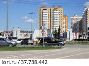 Город Балашиха, мкрн. Железнодорожный, Московская область. Виды города (2022 год). Редакционное фото, фотограф stargal / Фотобанк Лори