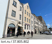 Кафе "Шоколадница". Москва, улица Красная Пресня, дом 46, стр. 1 (2022 год). Редакционное фото, фотограф Овчинникова Ирина / Фотобанк Лори