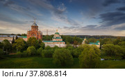 Покровский Хотьков монастырь на реке Паже, Сергиев-Посадский район (2022 год). Редакционное фото, фотограф Julia Shepeleva / Фотобанк Лори