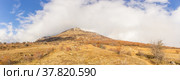 Panoramic view of Mount Demerdzhi below. Стоковое фото, фотограф Дмитрий Тищенко / Фотобанк Лори