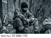 Вооружённые спецназовцы после боя. Войска специальных операций. (2021 год). Редакционное фото, фотограф Виталий Михайлюк / Фотобанк Лори