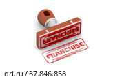 Franchise. The stamp and an imprint. Стоковая анимация, аниматор WalDeMarus / Фотобанк Лори