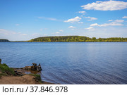Озернинское водохранилище в Рузском районе Московской области, Россия (2022 год). Стоковое фото, фотограф Диана Лукьянова / Фотобанк Лори