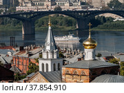 View on Kanavinsky Bridge. Nizhny Novgorod. Russia (2009 год). Стоковое фото, фотограф Сергей Буторин / Фотобанк Лори
