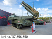 Самоходная пусковая установка 9А317М зенитно-ракетного комплекса Бук-М3 экспонат международного военно-технического форума "Армия-2020" Редакционное фото, фотограф Виктор Карасев / Фотобанк Лори