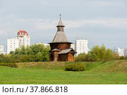 Проездные ворота Николо-Корельского монастыря, ансамбль усадьбы Коломенское. Москва (2018 год). Редакционное фото, фотограф Александр Щепин / Фотобанк Лори