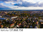Aerial view of Olomouc, Czech Republic. Стоковое фото, фотограф Яков Филимонов / Фотобанк Лори