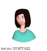 Web icon man, girl with bob haircut. Стоковое фото, фотограф Евгений Бабайлов / Фотобанк Лори