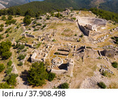 Bird's eye view of Rhodiapolis remains, Turkey. Стоковое фото, фотограф Яков Филимонов / Фотобанк Лори