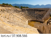 Reconstructed ruins of amphitheater in Rhodiapolis. Стоковое фото, фотограф Яков Филимонов / Фотобанк Лори