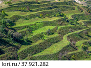 Сентябрьский солнечный день в горах Дагестана. Россия. Стоковое фото, фотограф Анна Карасева / Фотобанк Лори