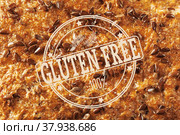 Text gluten free on bread. Стоковое фото, фотограф Сергей Толмачёв / Фотобанк Лори
