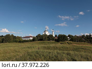 Николаевский Черноостровский монастырь в Малоярославце и древнее городище Вятичей (2022 год). Редакционное фото, фотограф Дмитрий Неумоин / Фотобанк Лори
