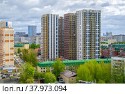 Москва, строительство современного жилого комплекса "Авиатика" (2022 год). Редакционное фото, фотограф glokaya_kuzdra / Фотобанк Лори