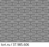 Rasterized copy: Seamless abstract pattern (bricks, stripes, graph, button, bar) Стоковая иллюстрация, иллюстратор Елена  Попкова / Фотобанк Лори