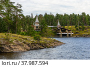 The skete all Valaam Saints (2016 год). Редакционное фото, фотограф Михаил Аккуратoв / Фотобанк Лори