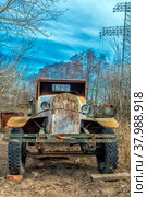 Soviet truck GAZ AA "Polutorka" at an exhibition of military equipment (2021 год). Редакционное фото, фотограф Анна Кривицкая / Фотобанк Лори