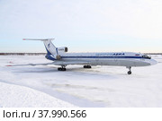 Gazprom Avia Tupolev Tu-154M (2014 год). Редакционное фото, фотограф Art Konovalov / Фотобанк Лори